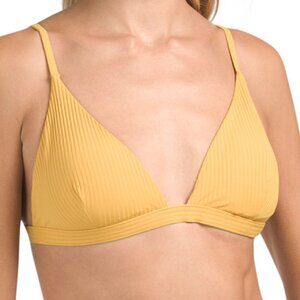 VITAMIN A Moss Bikini Top Marigold Size 12D
